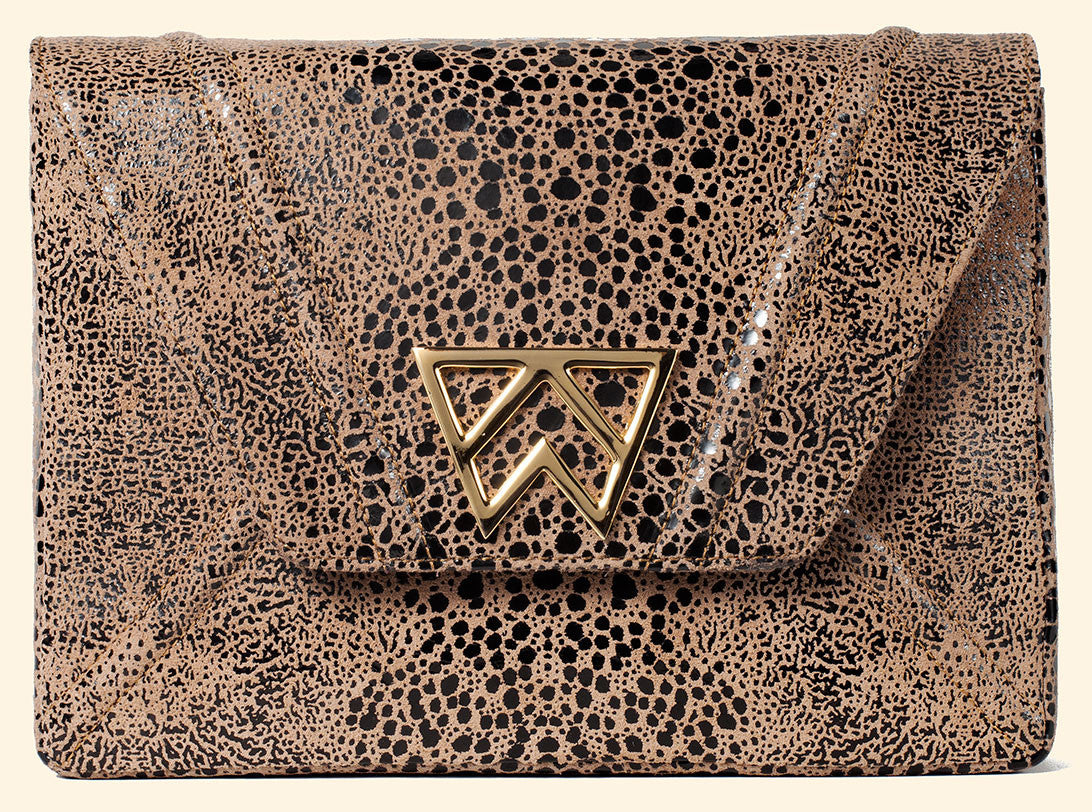 Cloud 9 Clutch in Mocha Black Serpentine