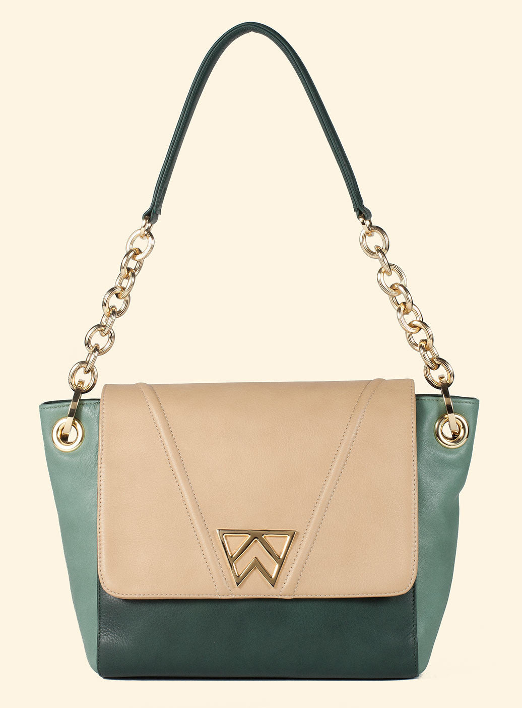 Pop The Champagne Shoulder in Tri-Color Pt. 2 (Almond, Emerald Pistachio)