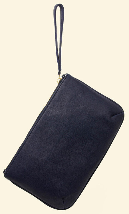Risky Biz Wristlet in Black, White Lizard & Navy