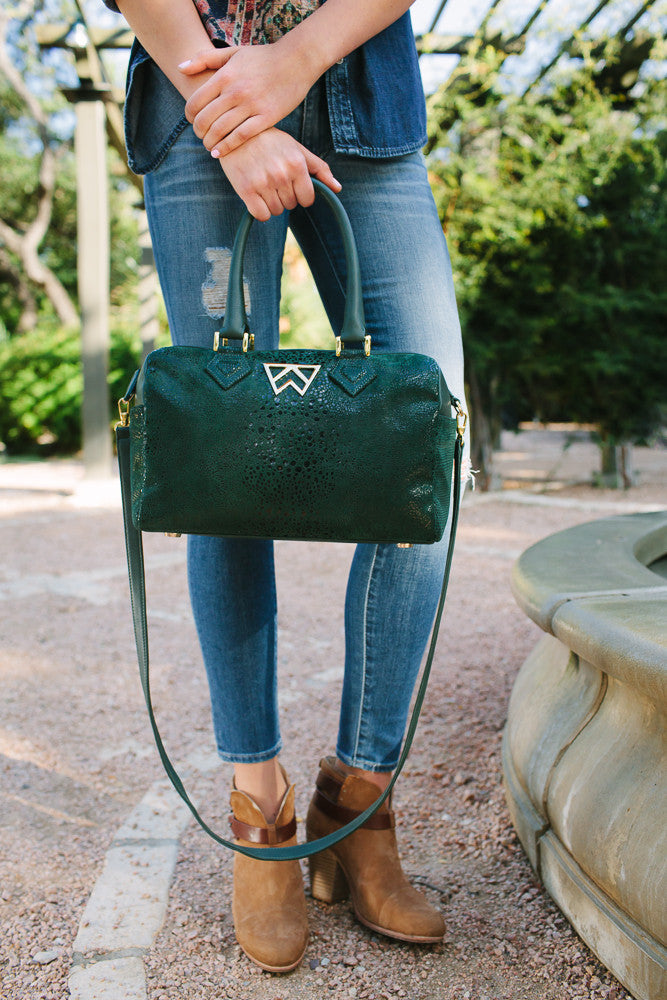 I Duffle Dare You in Emerald Serpentine/Lizard - Lifestyle