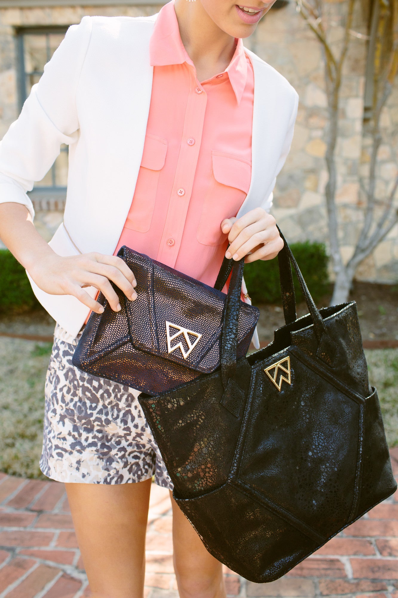 Paint The Town Tote in Black Serpentine - Lifestyle