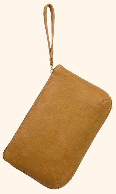 Risky Biz Wristlet in Camel & Camel