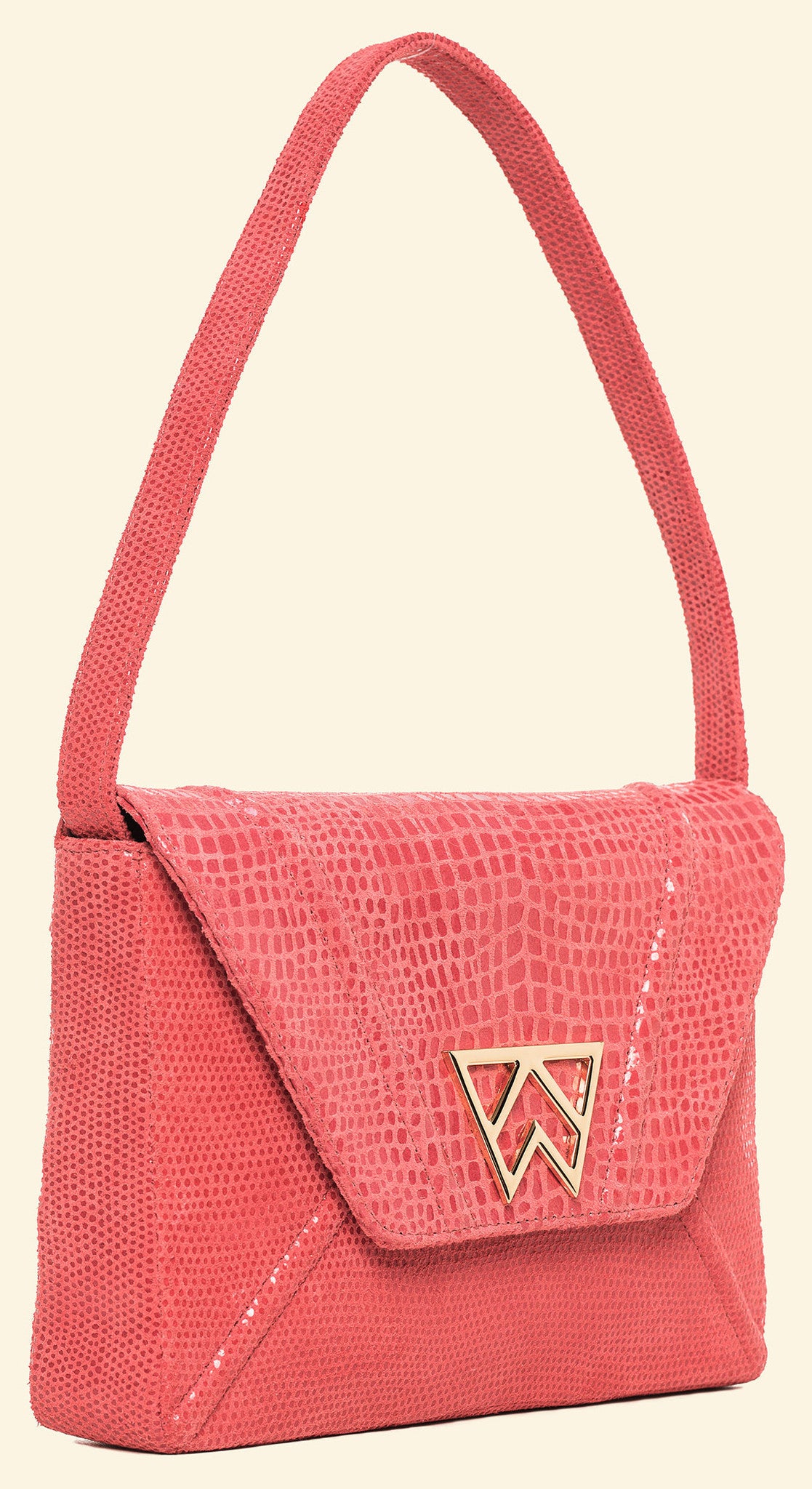 Cloud 9 Clutch in Watermelon Baby Croc & Lizard